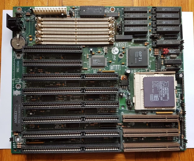 Vintage AT Motherboard PC 486 Shuttle HOT 419 3V support AMD DX-4 100