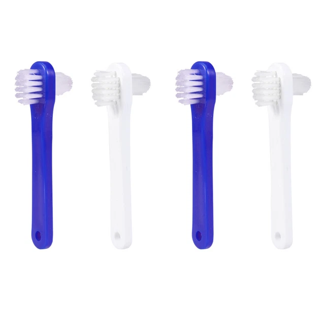 Spazzolini da denti 4 pezzi a due teste protesi-spazzolini da denti-strumento di pulizia m