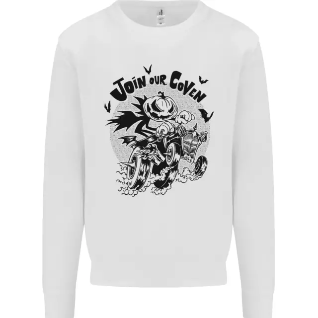 Join Our Coven Funny Halloween Pumpkin Kids Sweatshirt Jumper
