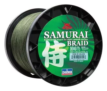 Daiwa SAMURAI Braided Fishing Line Bulk Spool, Dark Green (150yd, 300yd, 1500yd) 2