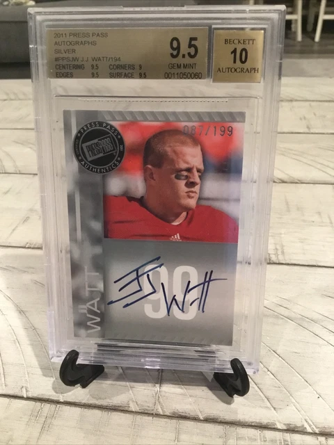 2011 JJ Watt Press Pass RC Auto /199 Rookie Signed Beckett 9.5 🔥📈