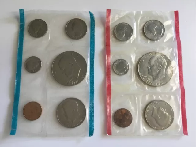 Usa - 1976 Uncirculated Mint Coin Set - Set Of 2