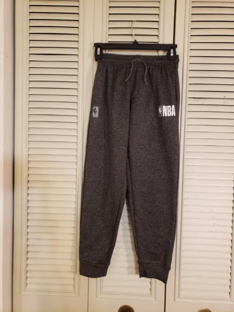 NBA Kids Boys Size Medium 10-12 Basketball Gray Jogger Sweatpants