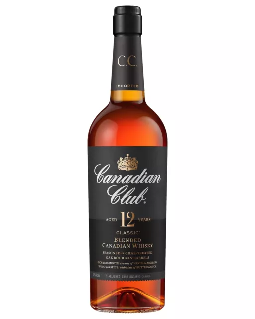 Canadian Club Classic 12 Year Old Whisky 700mL Bottle