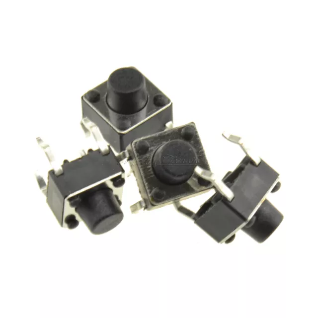 100&500&1000Pcs 6x6x6mm Micro Switch PCB Momentary Tactile Tact Switch Button