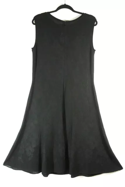 NWT  St. John Jacquard Knit Fit & Flare Dress in Black 14 #DD332 3