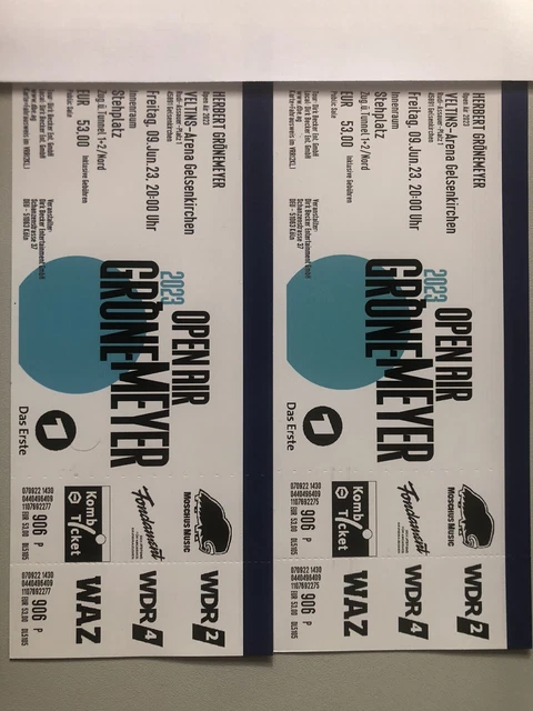 Herbert Grönemeyer Ticketsn (9.6.23) Gelsenkirchen Stehplatz Innnenraum