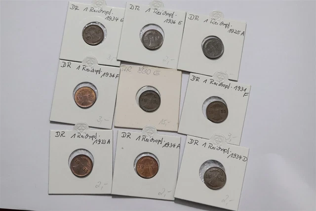 🧭 🇩🇪 Germany 1 Reichspfennig 1930 E Scarce + Others B56 #454
