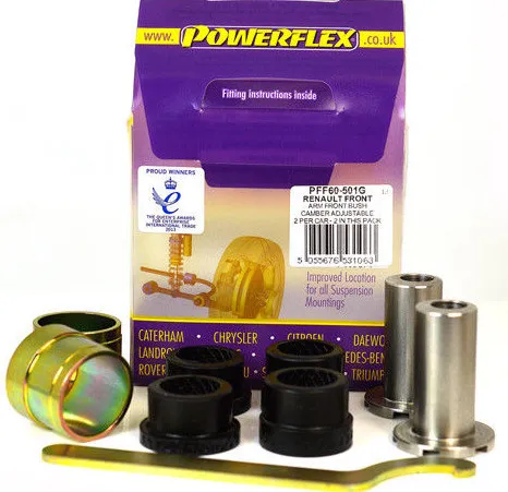 Powerflex PFF60-501G Front Arm Front Bush Camber Adjust for Megane 2 RS 225 Cup