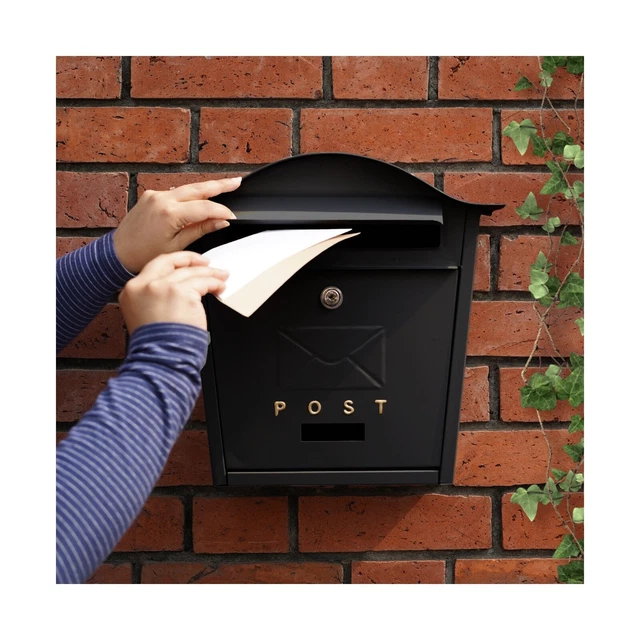 Cityscape Black Contemporary Style Post Box & Mail Box Letter Box With Lock