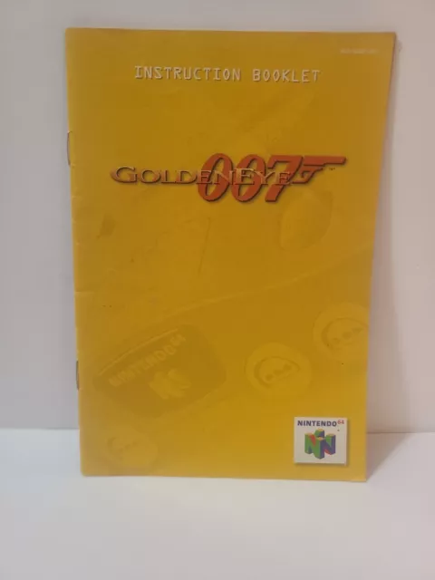 007 Goldeneye James Bond Golden Eye N64 Nintendo 64 Instruction Manual Only