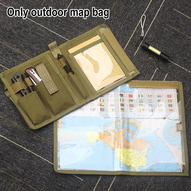 OUTDOOR MAP BAG Transparent Map Pocket Men Women Map Case for Camping