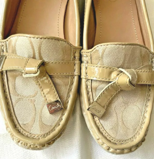 Coach Women's Signature Logo Bow Frida Flat Loafers, Size 6B