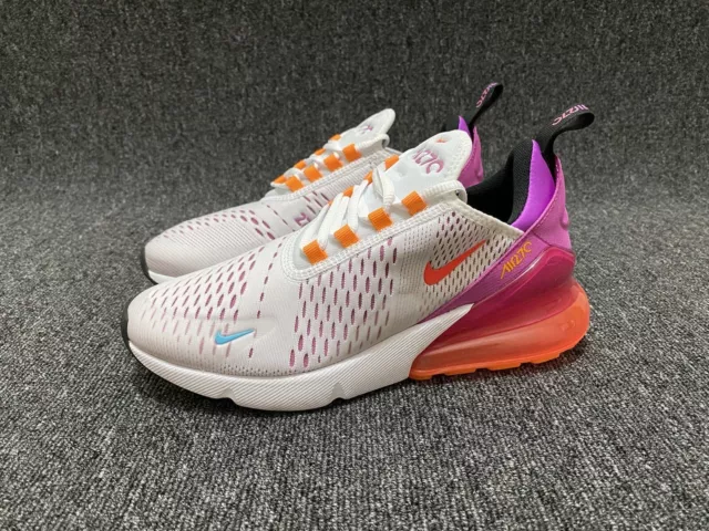 Nike Air Max 270 Womens Shoes US 6 UK 3.5 EU 36.5 New White Sneakers Walking Gym