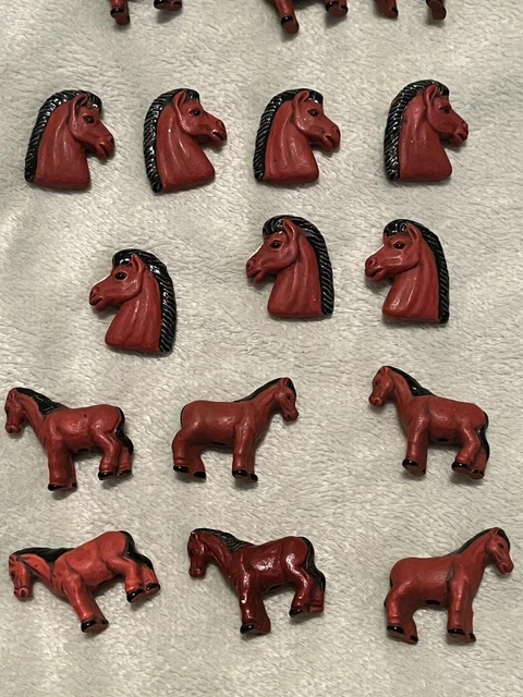 Lot of Peruvian Ceramic Horse Horse Haad Focal Bead Pendant Charm  Crafting