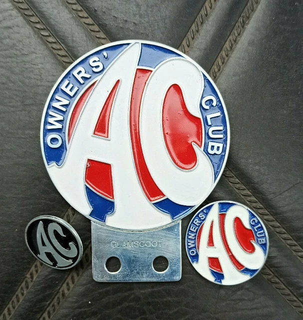 AC OWNERS CLUB Car Badge & Pin 3X £54.00 PicClick UK