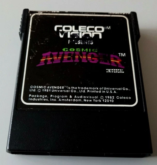 Jeu Vidéo Cosmic Avenger Pour ColecoVision - Version Loose (sans Boîte), Bon état, Rétrogaming Années 80, Nom Du Jeu : SPACE FURY