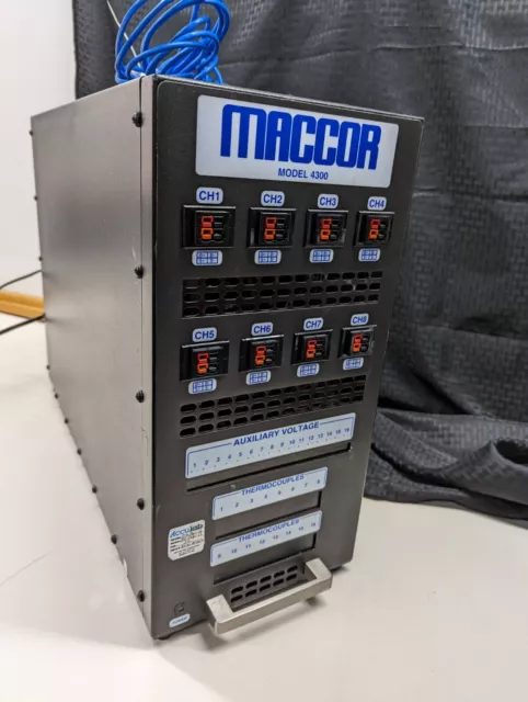 Maccor 4300 Test Set and Maccor Environmental Chamber, 8 Channel, USED, SEE AD