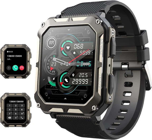 Smart Watch for Men (Bluetooth Call/Voice Assistant), 1.83" Fitness Watch with H
