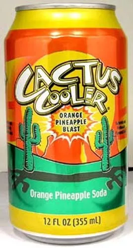 Cactus Cooler ORANGE PINEAPPLE Soda Pop 1 - 12 PACK 12 Oz Cans