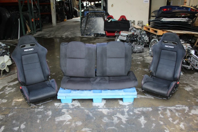 JDM 2002-2005 Honda Integra Type R DC5 SR4 Black Recaro Seats W/ Rails OEM DC5R
