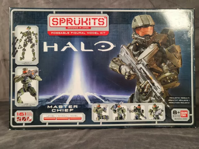 New Rare Sealed Halo Master Chief Level 3 161 Piece Model Kit XBOX NOS