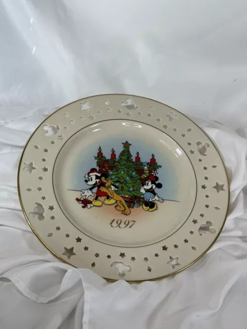 LENOX DISNEY Mickey & Co. 1997 CHRISTMAS Holiday Plate Trimming Trio Limited Ed