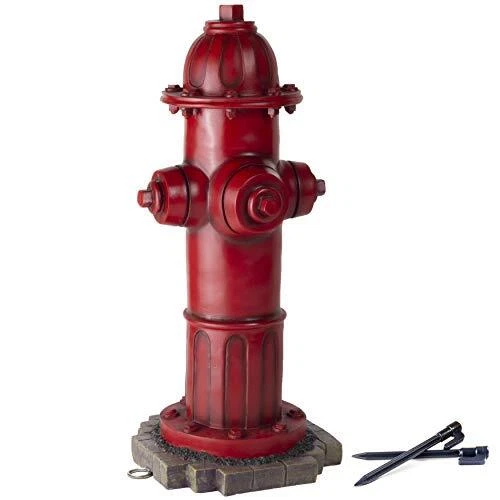 - Dog Fire Hydrant Garden Statue with 2 Stakes, 16 Inches