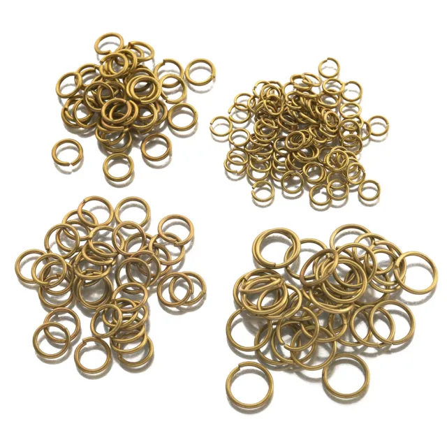 Pure Raw Brass 4 5 6 7 8 10MM Round Open Jump Rings & Split Ring Connectors