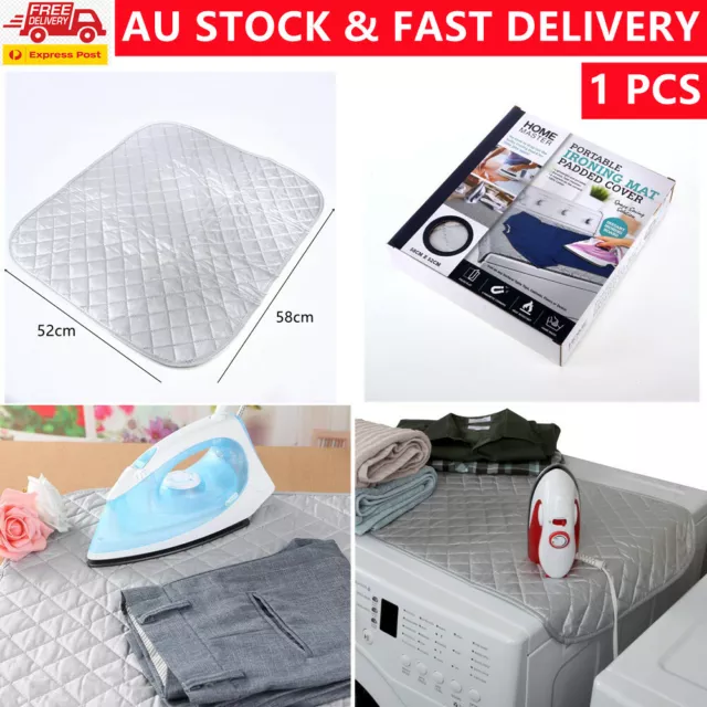 Ironing Mat Pad Portable Compact Travel Dryer Washer Table Top Magnetic Non-slip