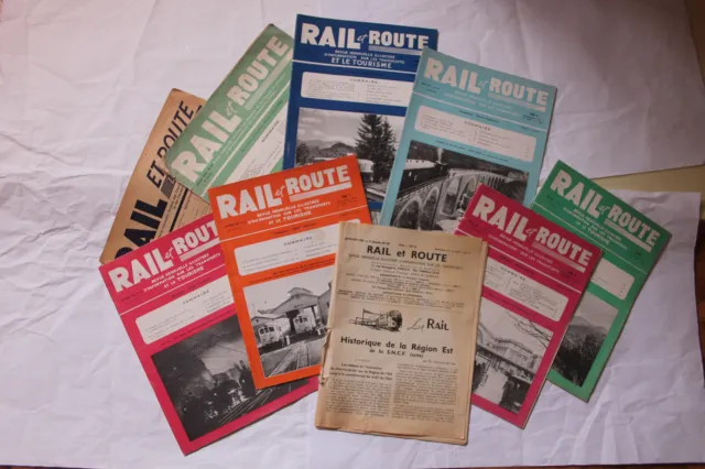 9 revues RAIL et ROUTE 1949 à 1953