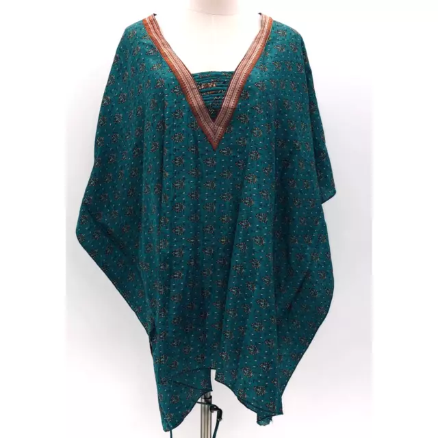 India Boutique Short Kaftan With String Ties- One Size