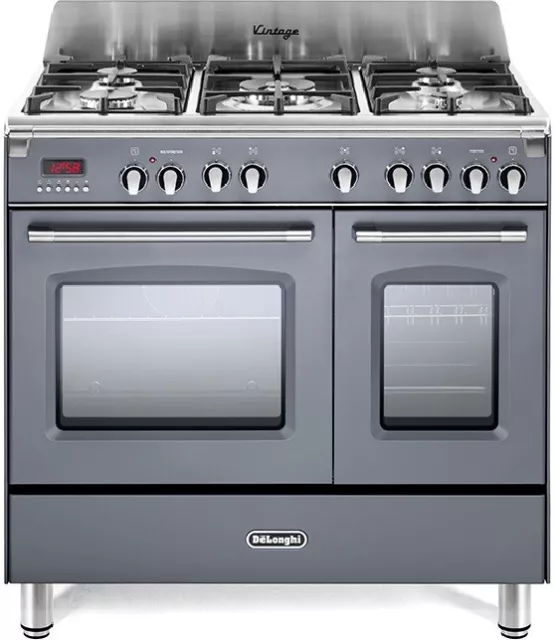 De Longhi Mem 965T Gx Ed Cucina 5 Fuochi 90X60 Forno Multifunzione Ardesia