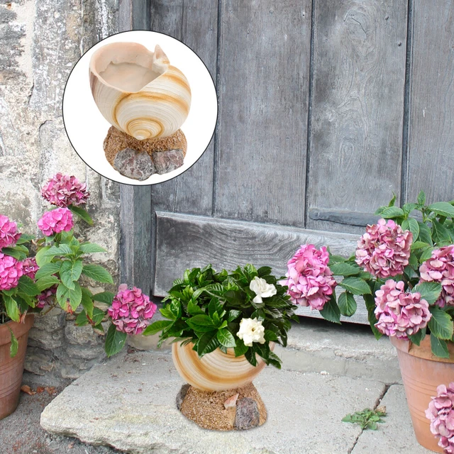Shell Statue Figurine Harz Muschel Decor Conch Shell Decor Harz Pflanzer Topf