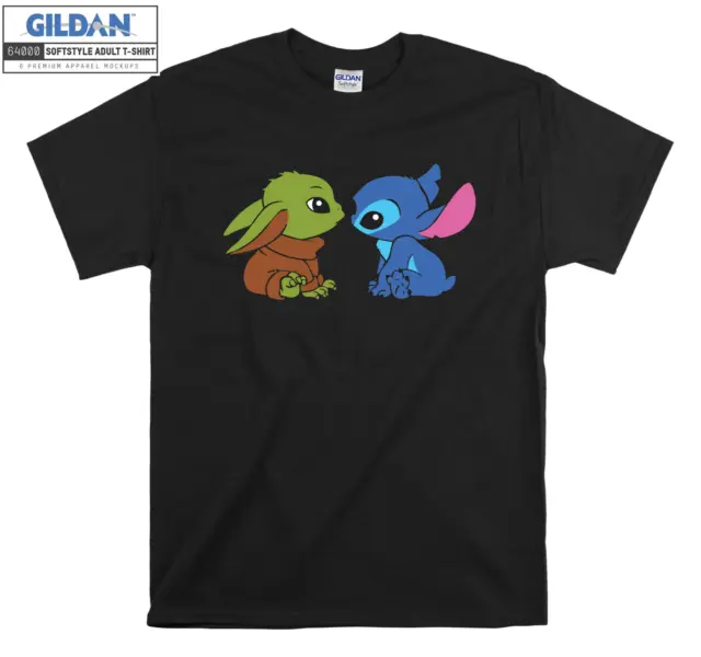 Disney Baby Yoda Stitch Friend T-shirt regalo felpa con cappuccio t-shirt uomo donna unisex A306