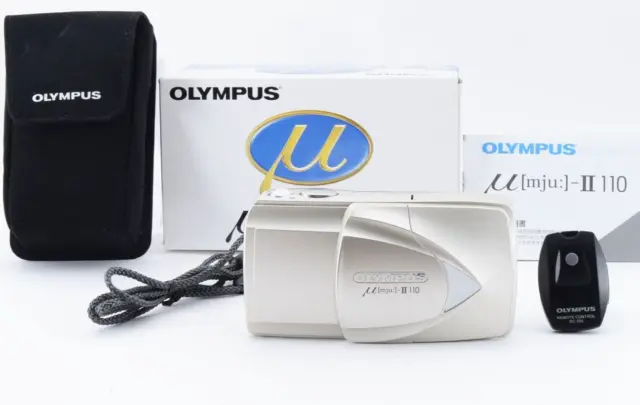 Olympus mju II 110 35mm Point & Shoot Film Camera Silver w/ Box Case [Near MINT]