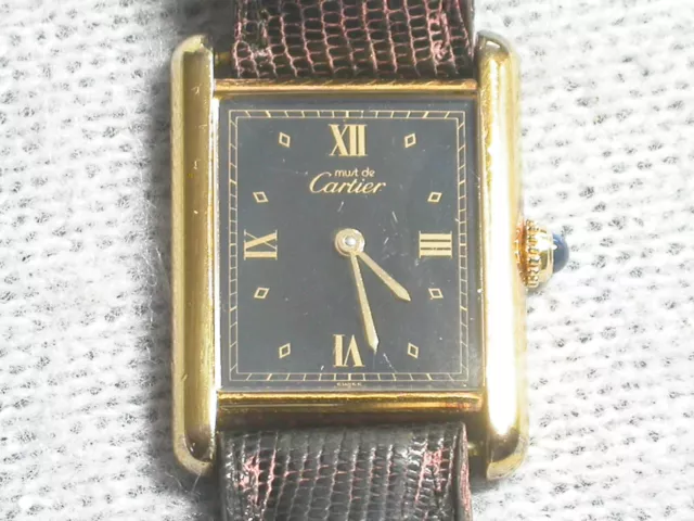 CARTIER Armbanduhr TANK VERMEIL LE MUST DE CARTIER Lt Papieren B WEMPE 1992 FFM