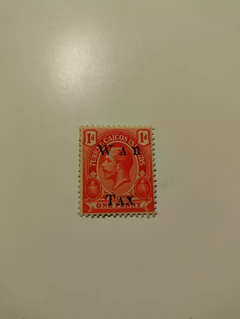 1913 Turks and Caicos Island stamp,used,NH,OG,Overprinted(War Tax)