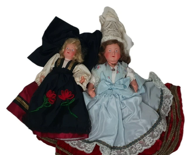 Poupée Petitcollin N°175 Avec Deux Poupons – Celluloïd – 16 Cm – Occasion