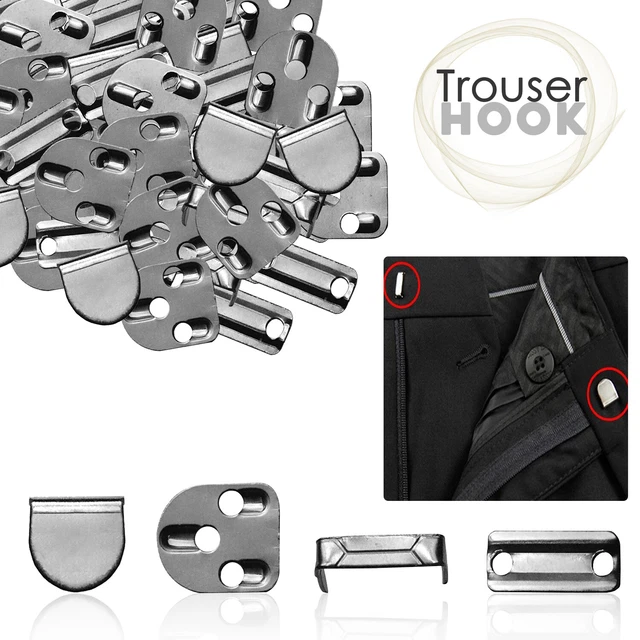 HOOK AND EYE Bar Fastener 11mm Trouser Skirt Pent Waist Extender