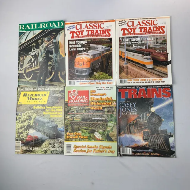 Menge 6 Zug- und Eisenbahnzeitschriften alle Vintage