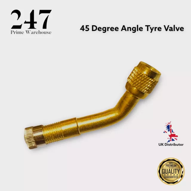 1x 45 Degré Angle Valve Pneu Adaptateur Extension Moto Voiture Vélo