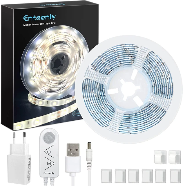Striscia LED Con Sensore Di Movimento, 120 Leds 2 Metri LED Sensore Di Movimento