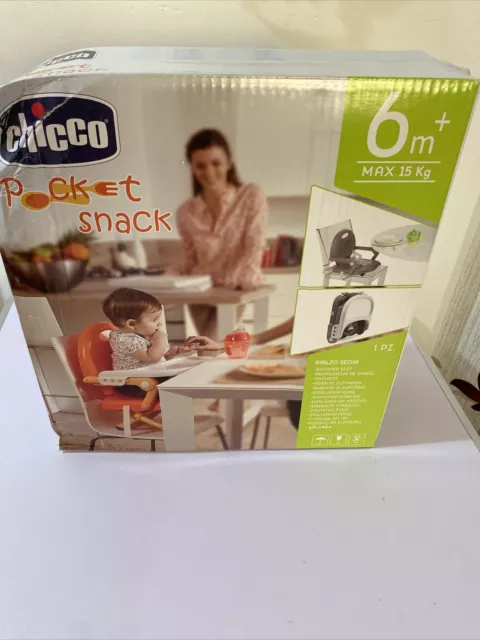 Chicco Pocket Snack Highchair Booster Seat (Dark Grey) From 6+ Months q4 2