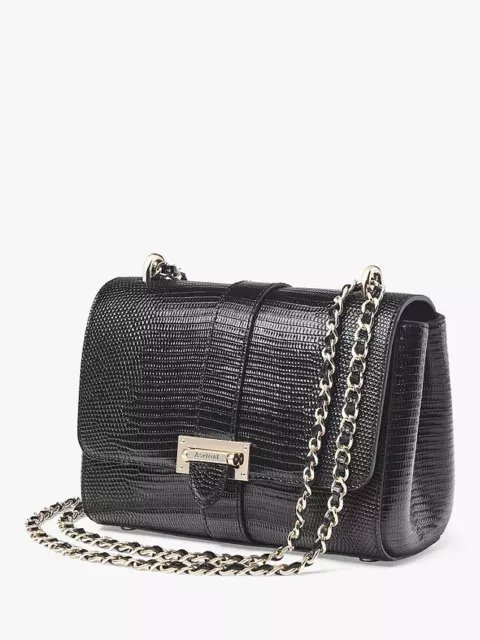 Brand NEW Aspinal of  London Lottie Black Lizard Bag RRP £525