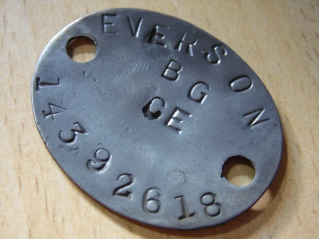 WW2 RELIC DOGTAG ww2 RAC RTR Recce Replacement from GSC - EVERSON 618 ...