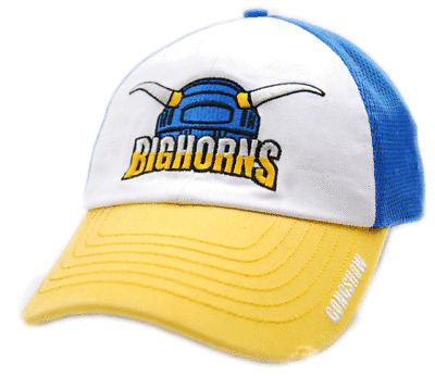 New Licensed Gongshow Hockey BIGHORNS Always Hung Mesh Back Trucker Hat  B106a