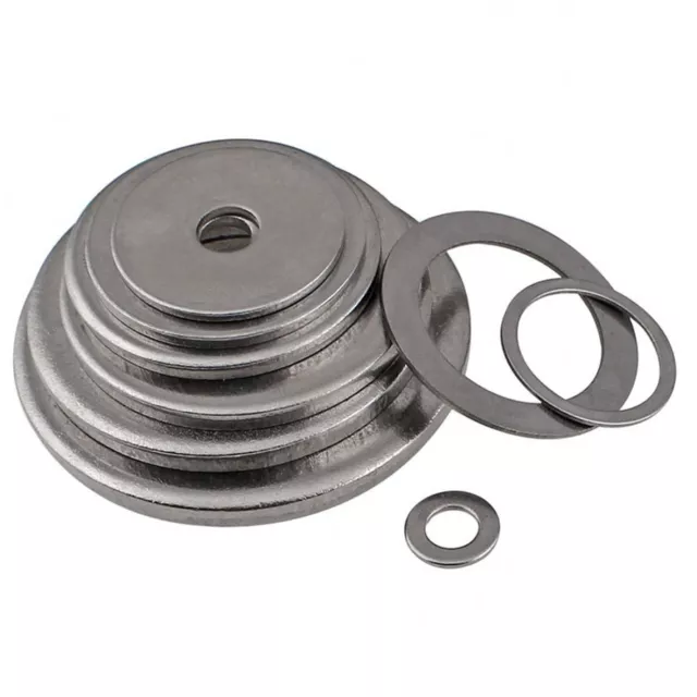 A2 304 ACCIAIO INOX M3-M20 Spessore=1mm RONDELLE PIATTE PER ADATTARSI BULLONI/VITE METRICI