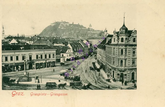 Strassenbahn Foto - Graz Griesplatz Griesgasse Bild2 Jahr 1917