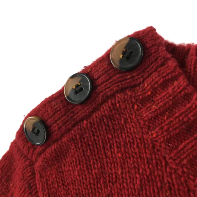 J.CREW SWEATER PULLOVER Womens Small Red Lambs Wool Blend Long Sleeve ...